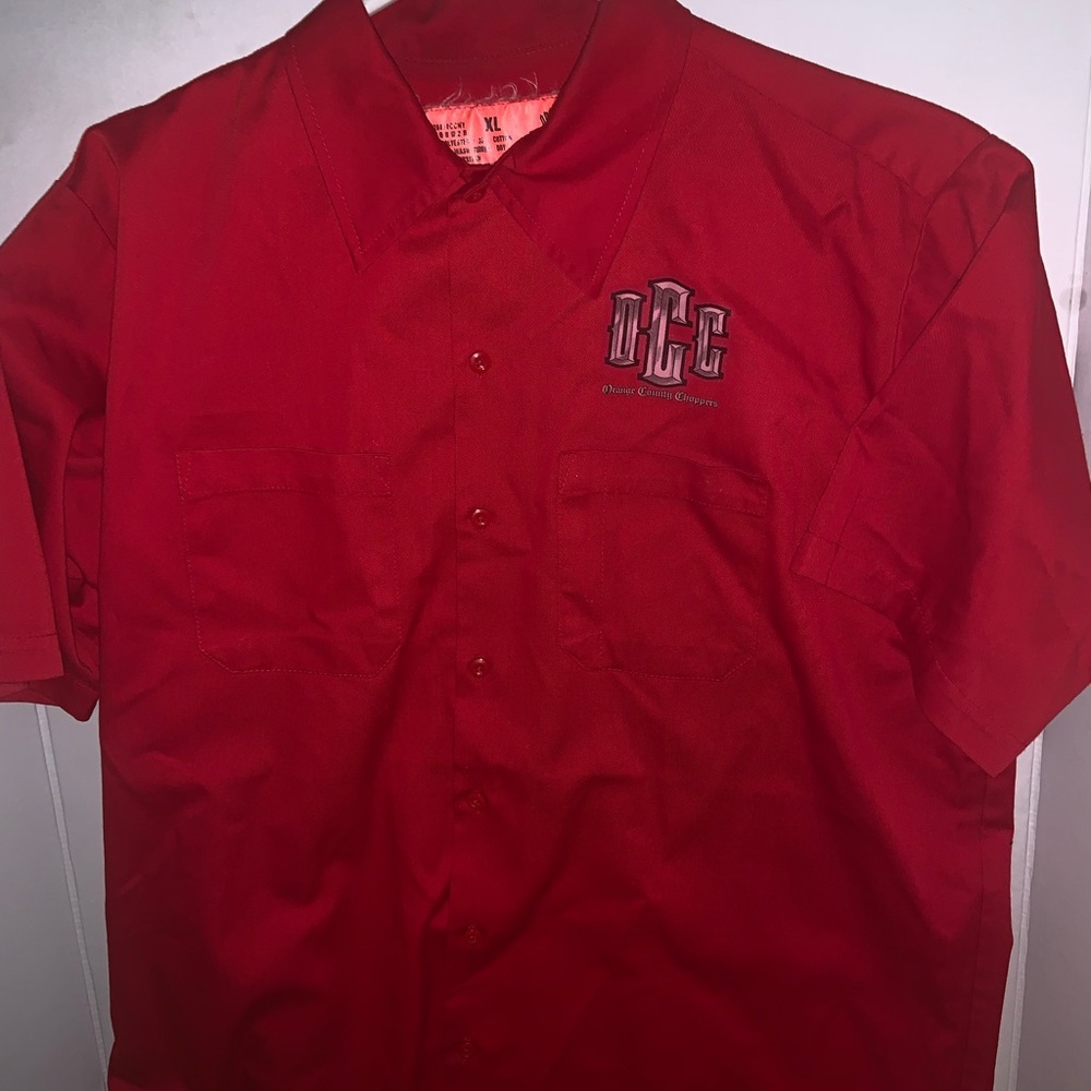 Occ Orange County Choppers Red Button Shirt View 3